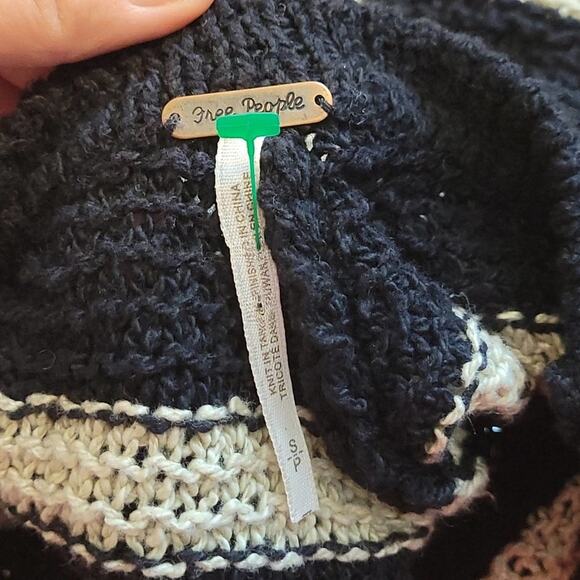 Free people circle back striped cardigan cream - Picture 5 of 9